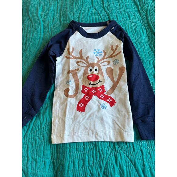 NWOT IF Family Toddler Size 3 years Winter Pajamas 2 Piece Reindeer Joy - Picture 6 of 12